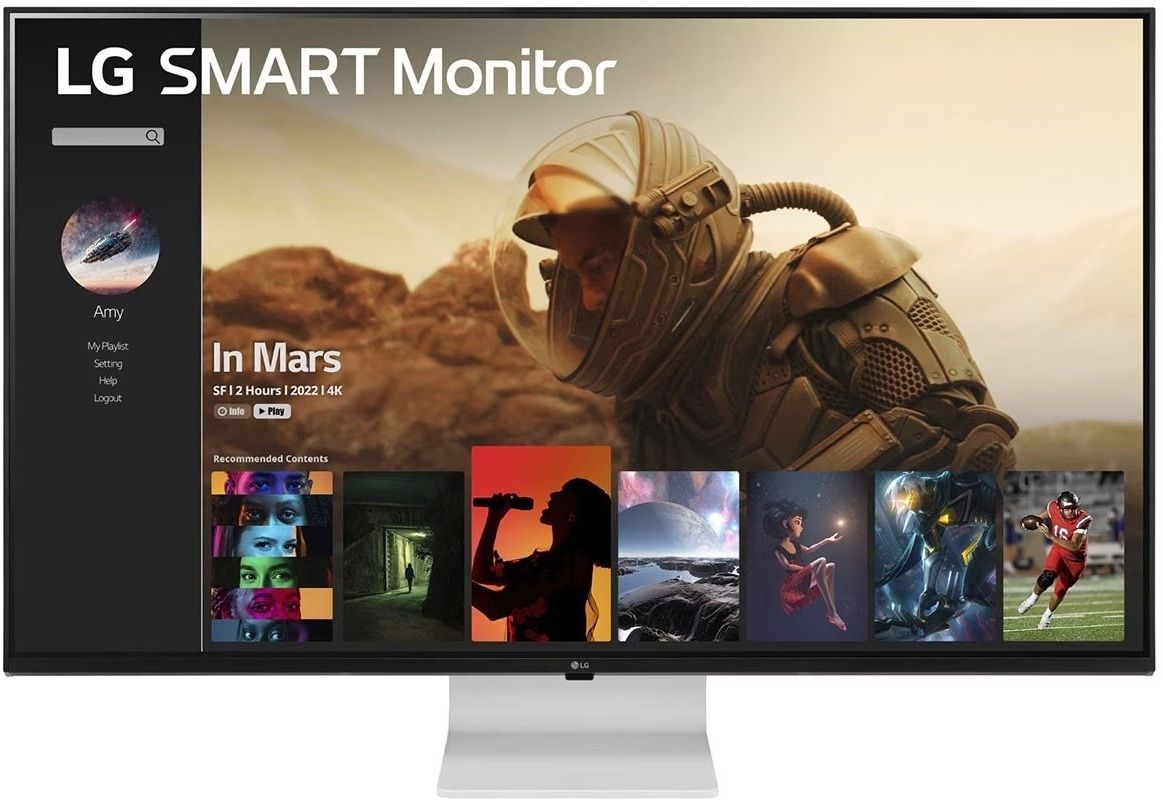 LG 108.0 cm (43 inch) 4K Ultra HD IPS Panel with WebOS, Smart Monitor (43SQ700S-WB.ATRLMSN)  (Response Time: 5 ms, 60 Hz Refresh Rate)