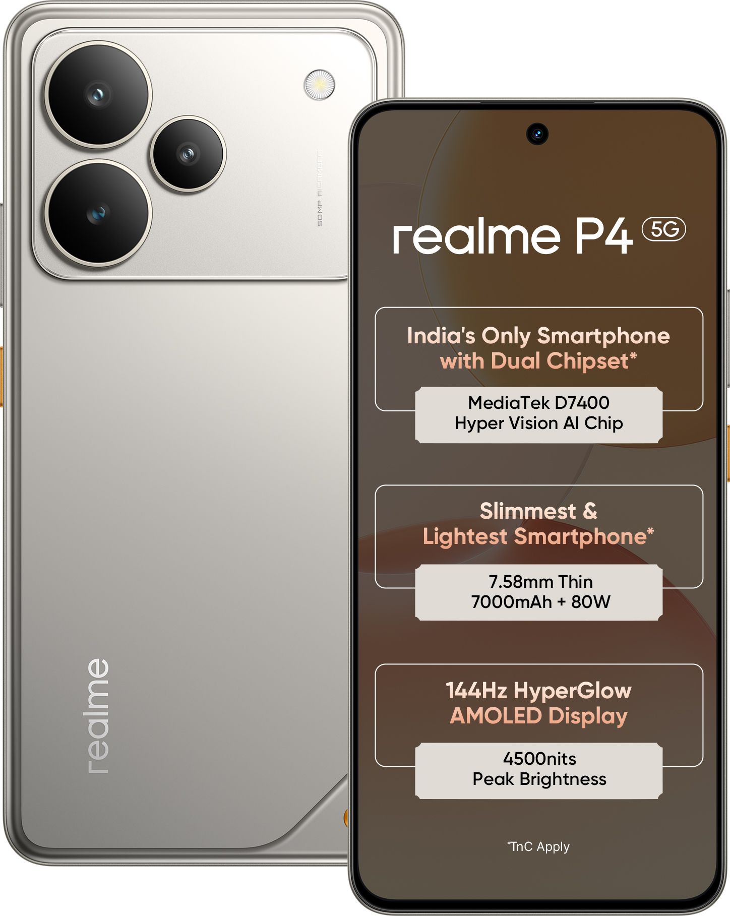realme P4 5G (Steel Grey, 256 GB)  (8 GB RAM)