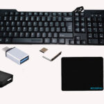 RSG PRODOT 5D COMBO - KEYBOARD,RGB MOUSE,USB HUB ,MOUSEPAD,HDMI,TYPE C & V8 OTGP Wired USB Standard Multi-device Keyboard Compatible with Desktop, Laptop, Mac stand support,FEEL